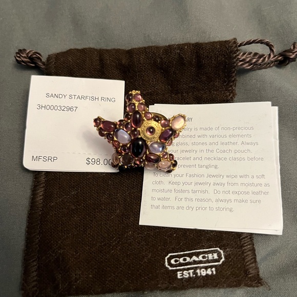 Coach Fashion Jewellery. Size 7 Ring - Picture 5 of 8